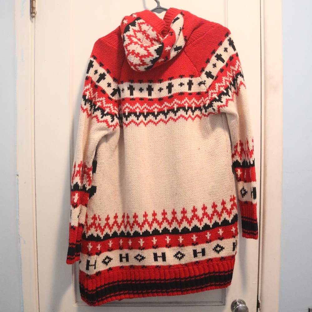 Fleecelined Teddy Bear Christmas Patterned Sweater - image 6